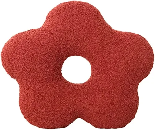 Miniatura 9 de Almohada esférica de felpa para dormitorio, sala de estar, sofá, cojín redondo de cintura, cojín de flor, ventana escandinava, decoración de tatami