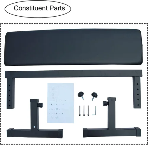 Miniatura 5 de Icoud - Banco de peso plano para entrenamiento de altura ajustable para entrenamiento de fuerza y fitness