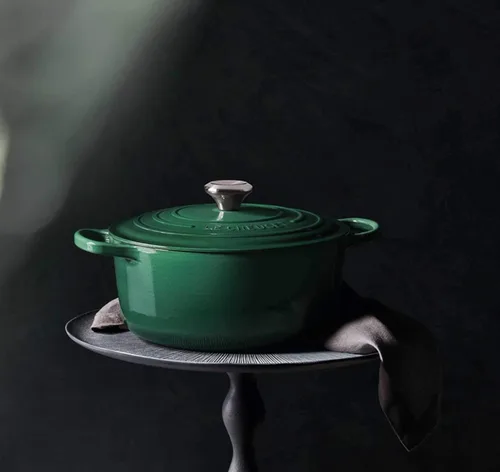 Miniatura 6 de Le Creuset Signature - Juego de 5 piezas de horno, cacerola y sartén holandés de hierro fundido esmaltado, Artichaut