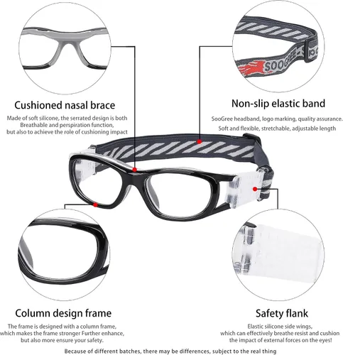 Miniatura 4 de SooGree Sports Glasses - Racquetball Goggles Basketball Football Eye Protective