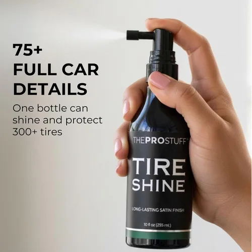 Miniatura 8 de The Pro Stuff® Tire Shine - Abrillantador de neumáticos satinado para acabado negro profundo Sin salpicaduras, secado rápido, sin disolventes