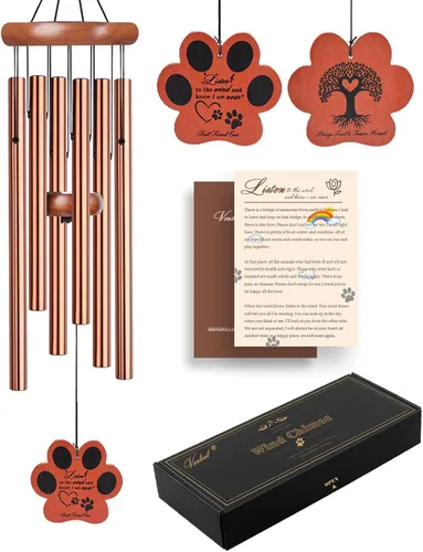 Miniatura 12 de VENBEEL Regalos conmemorativos para perros, campanillas de viento conmemorativas para mascotas de 28", regalo de condolencias por pérdida de perro