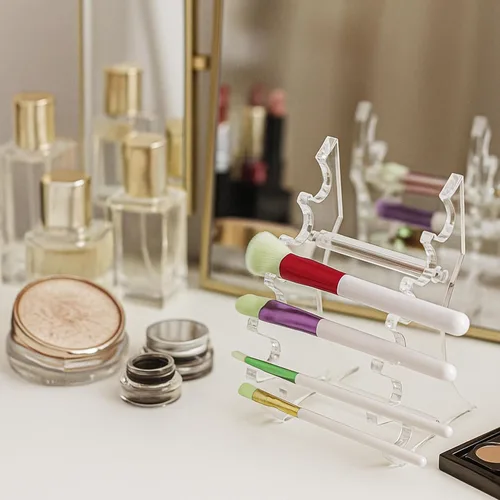 Miniatura 2 de AMT - Soporte acrílico para bolígrafo, pantalla de maquillaje transparente, grueso y resistente, soporte organizador para brochas de maquillaje