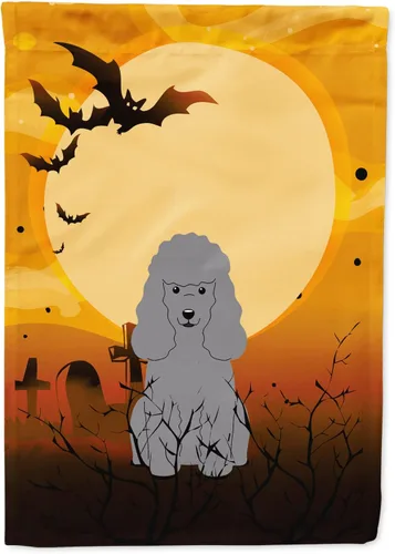Miniatura 164 de Caroline's Treasures BB4307GF - Bandera de Halloween Airedale para jardín, bandera decorativa para patio exterior, obras de arte de patio, macizos