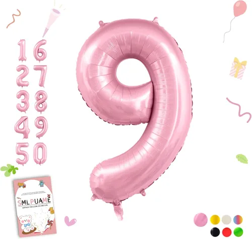 Miniatura 71 de Globos de números de 40 pulgadas del 0 al 9 dorados grandes del número 0, globos digitales para suministros de decoración de celebración de fiesta