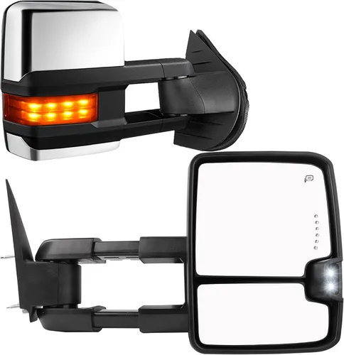 Miniatura 21 de YITAMOTOR Espejo de Remolque Compatible con 2014 2015 2016 2017 2018 Silverado 1500 2500 3500 Avalanche Tahoe Suburban, GMC Sierra Yukon, Telescopio