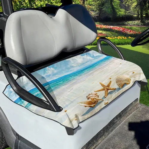 Miniatura 20 de Yewattles Funda de Asiento de Carrito de Golf Portátil Toalla de Asiento Club Car Ajuste Universal Carrito de Golf de 2 Asientos