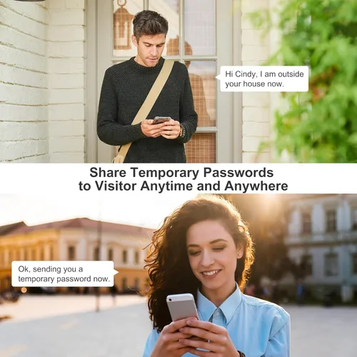 Miniatura 6 de WELOCK Cerradura Inteligente WiFi para Puerta, Perilla de Entrada sin Llave 5 en 1 con Seguridad de Bloqueo Automático, Control de Aplicación