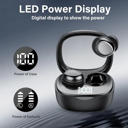 Miniatura 9 de Auriculares para dormir, nuevos auriculares inalámbricos verdaderos, ultra mini Bluetooth 5.4 para dormir de lado, reproducción de alta fidelidad