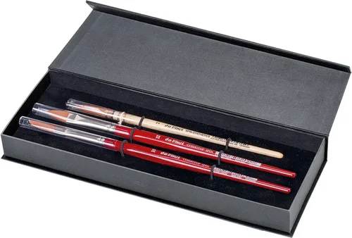 Miniatura 8 de da Vinci Brushes 4250DV - Juego de pinceles para acuarela, tamaño 2, tamaño inclinado 10, ovalado tamaño 12, negro 3