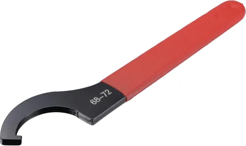 Miniatura 8 de uxcell Llave inglesa de gancho C portabrocas para tuerca redonda de 1.496-1.654 in, con mango antideslizante rojo
