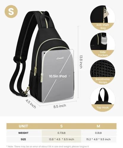 Miniatura 6 de LOVEVOOK - Mochila convertible tipo bandolera para mujeres, pequeña, para pañales, senderismo, resistente al agua, para viajes, al hombro y al Beige