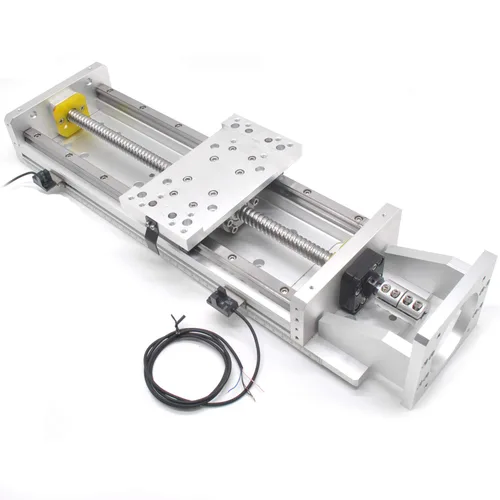 Miniatura 9 de CNC Accionador lineal de etapas con tornillo de bolas 1605 + HG15 Carga de guía de riel lineal, de 250 Kg. / 551.2 libras, C7 con soporte de motor