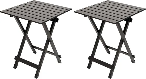 Miniatura 14 de SUNNYFEEL Mesa de camping plegable – Mesa de picnic portátil de aluminio ligero, 18.5 x 18.5 x 24.5 pulgadas para cocinar, playa, senderismo