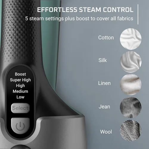Miniatura 6 de Rowenta Vaporizador de mano para ropa, vaporizador y plancha Pure Force 2 en 1, 1875 W, vaporizador y planchado vertical/horizontal, ligero, apagado