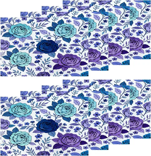 Miniatura 66 de Shrahala Hermosos manteles individuales de flores de rosas, hermosas flores, elegantes manteles de lino de arpillera lavable, aislamiento térmico