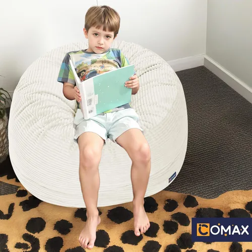 Miniatura 7 de COMAX Silla Puf para Niños que se Convierte en Cama Puf, Silla Puf de Pana para Niños y Niñas para Dormir, Pufs Perezosos para Niños con Relleno