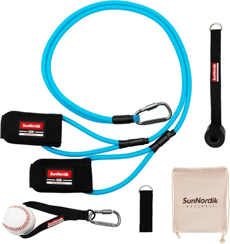 SunNordik Bandas de resistencia para lanzadores, equipo de entrenamiento de béisbol y softbol para mejorar la fuerza del brazo y el entrenamiento de