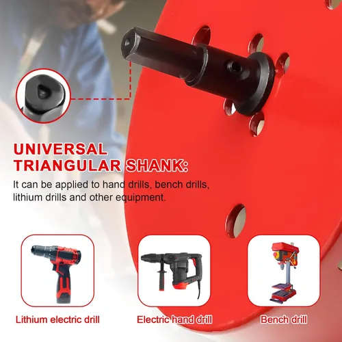 Miniatura 7 de Sierra de agujero de 4 1/8” (105mm) para madera y plástico, broca de corte de núcleo de sierra de agujero HSS bimetálica para paneles de yeso, Rojo