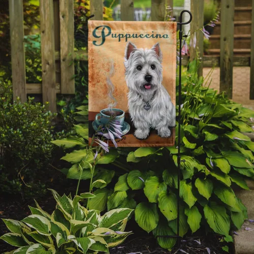 Miniatura 515 de Caroline's Treasures PPP3090GF - Bandera decorativa para jardín de bulldog inglés y otoño, para exteriores, patio, flores, tamaño de jardín