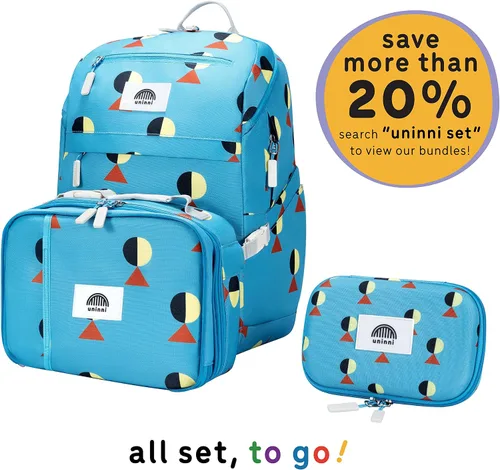 Miniatura 7 de UNINNI Mochila de poliéster resistente al agua de gran capacidad, ligera, cómoda, diseños coloridos, Golf (verde azulado)
