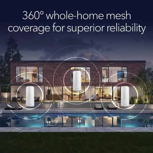 Miniatura 4 de NETGEAR Orbi 870 Series Tri-Band WiFi 7 Mesh System (RBE872) - Router + 1 extensor de satélite, características de seguridad, hasta 21 Gbps, cubre