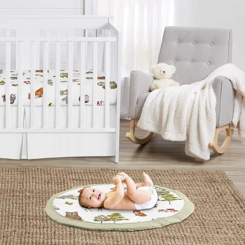 Miniatura 2 de Sweet Jojo Designs Bosque Animales del Bosque Niño Niña Género Neutral Unisex Bebé Play Mat Tiempo Esterilla Actividad Infantil Playmat Playmat
