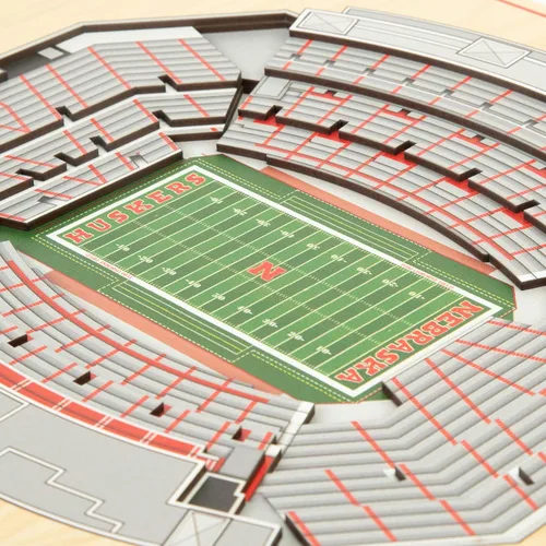 Miniatura 3 de YouTheFan NCAA Nebraska Cornhuskers Arte de Pared 3D StadiumView de 5 Capas - Memorial Stadium