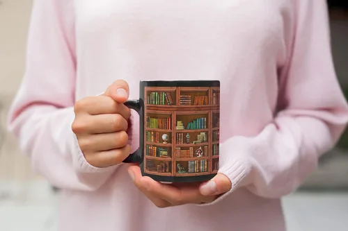 Miniatura 5 de Taza de Libro 2IMT Regalos para Bibliotecarios para Mujeres Amantes de los Libros - Taza de Café de Biblioteca para Mujeres - Artículos de Lectura