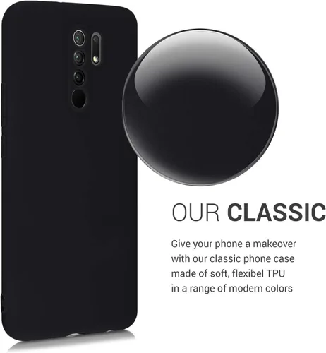 Miniatura 2 de kwmobile Funda compatible con Xiaomi Redmi 9 - Funda protectora delgada para teléfono TPU - Acabado mate suave - Negro mate