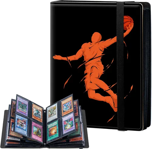 Miniatura 8 de Carpeta de tarjetas de 4 bolsillos con capacidad para 160 tarjetas, carpeta de álbum de coleccionista de libros de tarjetas para Yugioh, MTG, TCG