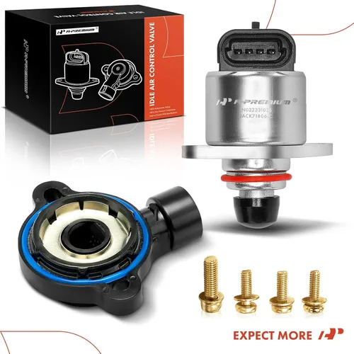 Miniatura 8 de Válvula de control de aire de ralentí IAC + sensor de posición del acelerador TPS A-Premium Compatible con Chevy, GMC, Cadillac, Pontiac - 99-02