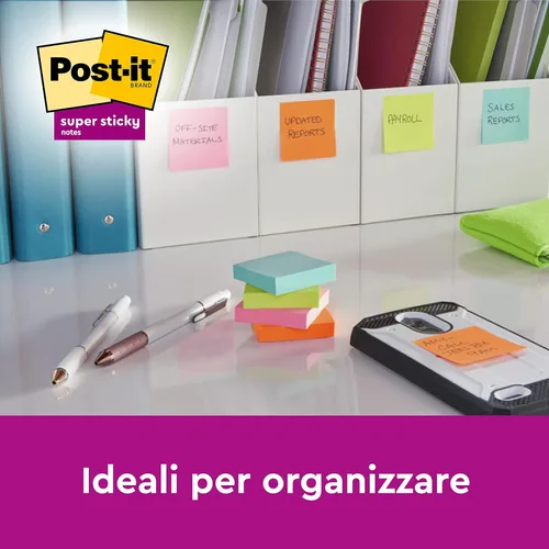 Miniatura 8 de Post-it Dispensador de notas Z, paquete de 2 almohadillas, 45 hojas por bloc, 2.992 in x 2.992 in, color turquesa, para una cómoda dispensación