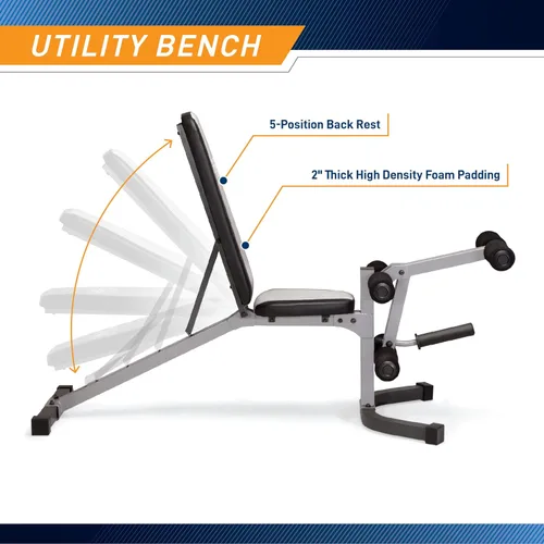 Miniatura 5 de Marcy Pro Deluxe Cage System with Weightlifting Bench All-in-One Home Gym Equipment PM-5108
