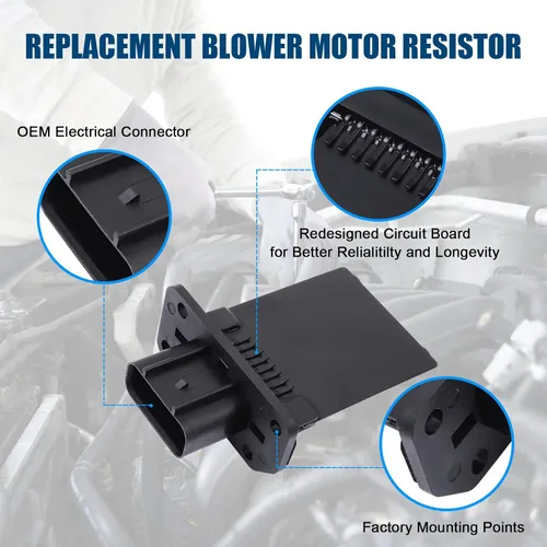 Miniatura 4 de Reemplazo de resistencia del motor del ventilador HVAC para Ford Expedition, Escape, F150, F250, F350 Super Duty, Mustang, Lincoln Mark LT, Mercury