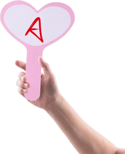 Miniatura 5 de MAGICLULU Paletas de respuesta de subasta 2 piezas de marcador regrabable en blanco paletas de subasta paletas de borrado en seco paletas de subasta