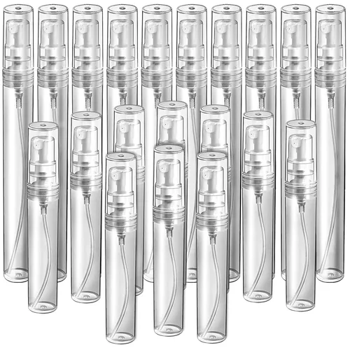 Miniatura 9 de Teenitor Mini botella de aerosol, 20 unidades, botella de perfume recargable de viaje de 0.2 fl oz, botella de perfume de niebla fina, mini