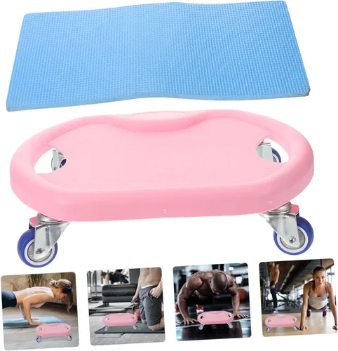 Miniatura 3 de Disco deslizante de fitness abdominal con mango cómodo y alfombrilla de cortesía para entrenamiento de fuerza central en casa, rodillo versátil