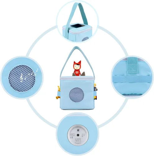 Miniatura 4 de Annmore Estuche de transporte para Toniebox, organizador de almacenamiento para reproductor de audio y figuras, compatible con versiones 1 y 2 (azul)