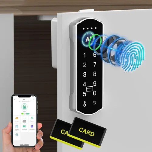Miniatura 10 de Eseesmart Cerradura inteligente para gabinete, cerradura magnética electrónica digital RFID sin llave Bluetooth seguridad para niños, cerraduras