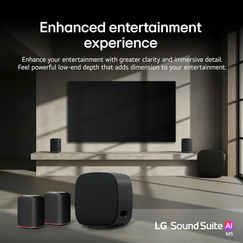 Miniatura 2 de LG Sound Suite Stereo Suite 5 Pro Wireless Bundle 2X M5 Wireless Dolby Atmos Speakers + W7 Subwoofer Dolby Atmos FlexConnect Apple Airplay &