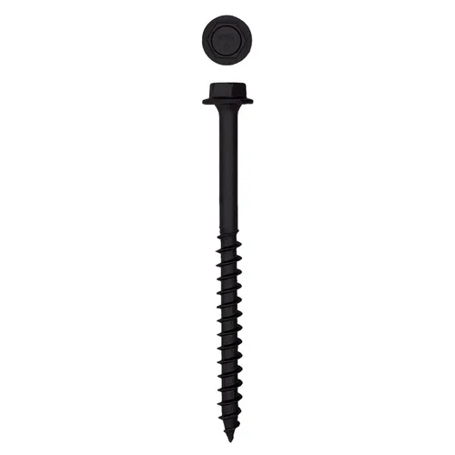 Miniatura 28 de Tornillos de retraso de madera estructural con cabeza hexagonal exterior de 1/2 "x 5" Powerlags Hex (25 EA)