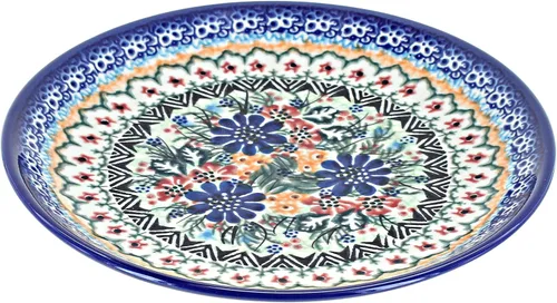 Miniatura 33 de Platos de postre amarillos Alyssa de cerámica polaca de Blue Rose - Diámetro de 7.5" - Hermoso plato para pastel, aperitivos o bocadillos