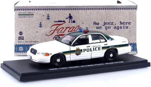 Miniatura 5 de Greenlight 2006 Crown Victoria Police Interceptor Blanco y Verde Duluth Policía Escala 1:43