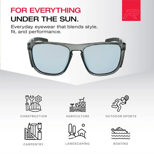 Miniatura 7 de Riley Navigator X - Gafas de seguridad antivaho, resistentes a los arañazos y a los impactos y bloqueo UV, marco completo ligero para el trabajo, al