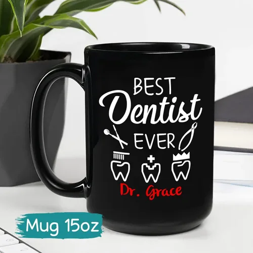 Miniatura 5 de El mejor regalo para dentista, regalo personalizado para dentista, apreciación del dentista, taza de oficina dental, taza de odontología, regalo