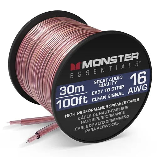 Miniatura 11 de Monster XP - Cable de altavoz calibre 12, carrete de 100 pies, cable de audio de aluminio revestido de cobre (CCA) con marcas de polaridad