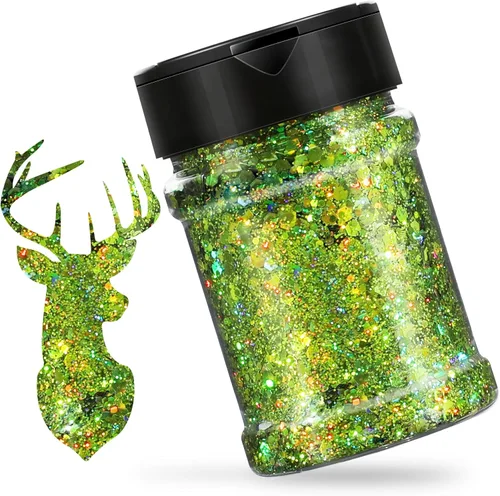 Miniatura 14 de HTVRONT - Purpurina gruesa holográfica - 100g/3.53oz, color azul, para resina, artesanía, uñas, vaso, maquillaje