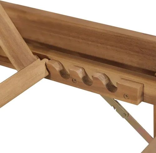 Miniatura 8 de Tumbonas para patio exterior, tumbona plegable de madera de acacia maciza, sillas de césped para adultos resistentes, sillas de salón al aire libre