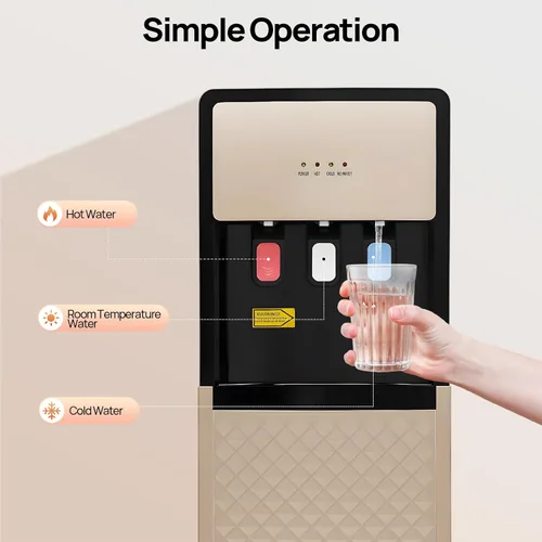 Miniatura 3 de Bacocoo Dispensador de agua de carga inferior, dispensador de agua caliente y fría y a temperatura ambiente, 3 ajustes de temperatura, diseño